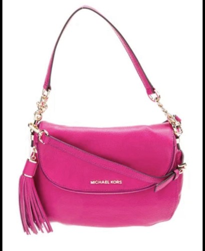 Michael Kors Fuschia Bedford Pebbled Leather Purse- Gorgeous - Picture 2 of 14