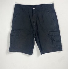 Wrangler Mens Shorts Size 34 36x9 Black Utility Cargo Pockets Hiking Work