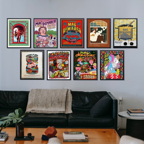 Set Of 9 Mac Demarco Fun Poster - Modern Music Posters Studio And Bedroom Decor - Picture 3 of 7