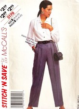 1990's McCall's Misses' Pants,Blouse Pattern 5170 Size 16-20 UNCUT