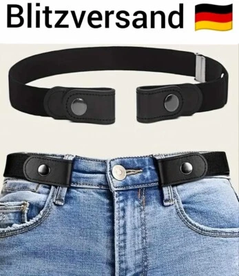 MARKENLOS 1-2 Stretchgürtel ohne Schnalle Gürtel elastisch Unsichtbar Unisex Nylon Gürtel