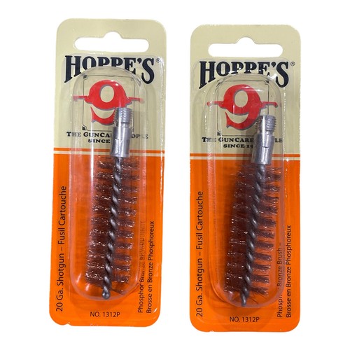 Hoppe's 1312P Phosphor Bronze Brush 20 Gauge Shotgun 2 pack NEW