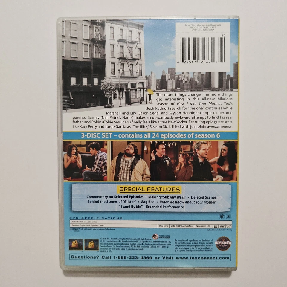 How I Met Your Mother: The Complete Sixth Season 6 Special Ed. (DVD) EXCELLENT - Image 4 of 4