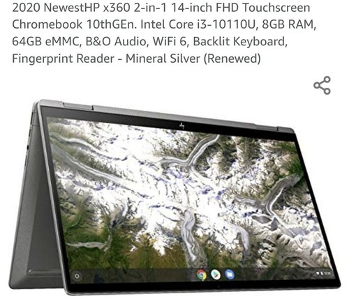 hp chromebook x360 14c-ca0053dx - Picture 3 of 11