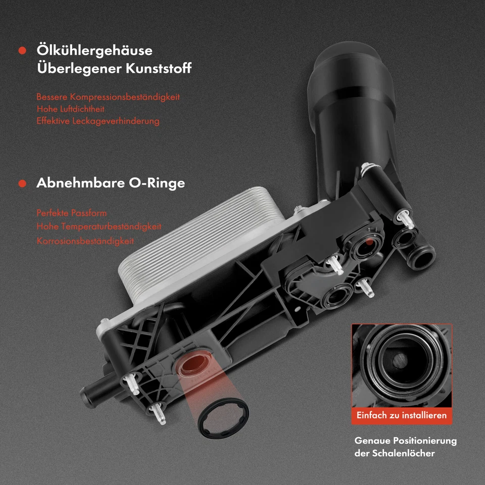 Ölfilter Gehäuse für BMW 3er E90 E91 E93 320d 1er E81 E87 5er E60 X1 E84 X3 E83 - Bild 4 von 4