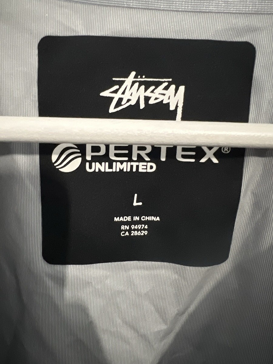 STUSSY◇21SS/Pertex Warm Up Jacket/ナイロンジャケット/XL/ナイロン/BLK ジャケット、上着