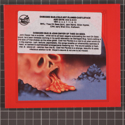 Cold Hot Plumbs by Damaged Bug (CD, 2015) Promo