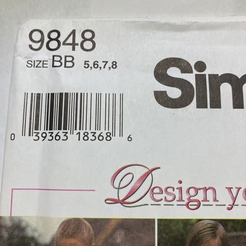Simplicity 9848 Dresses Design Your Own 9 Looks Sewing Pattern Easy Child Sz 5-8 - Picture 2 of 8