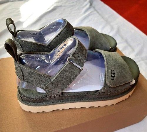 UGG Sandalen Goldenstar Gr. 39,5 passt 39 Neu im Originalkarton Khaki Ungetragen - Bild 5 von 17