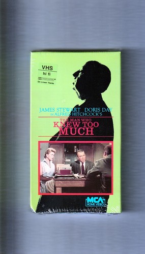 HITCHCOCK IST DER MANN, DER ZU VIEL WUSSTE VERSIEGELTE VHS MIT WASSERZEICHEN.