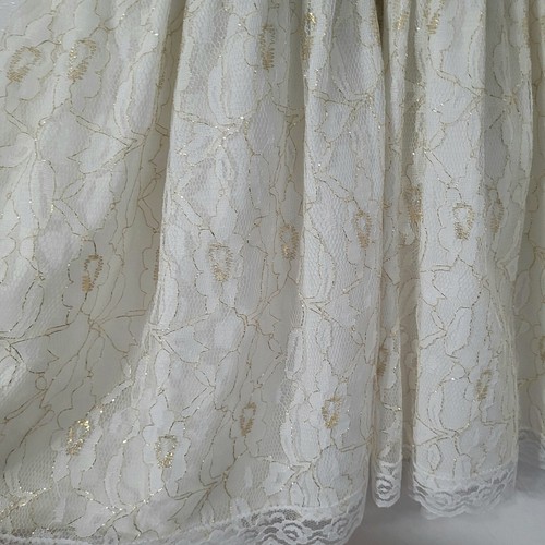 Vintage Roget Ltd Green Velvet Christmas Dress Size 7 Lace Victorian Holiday - Picture 5 of 7