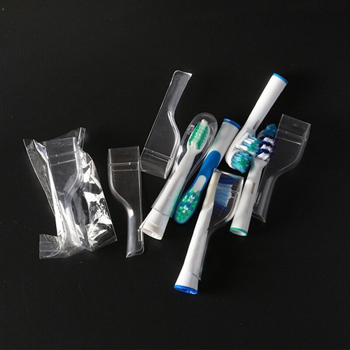 6Pcs Portable Toothbrush Head Cover ABS Travel Camping Brush Long Heads Case - Picture 2 of 10
