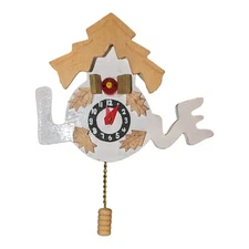 Handmade and Painted Wooden Bird House Ornament, Love