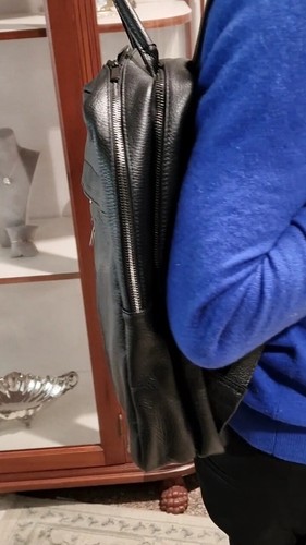 BARAKA Rucksack Echtleder schwarz Top Qualität italienisches Handarbeitsprodukt - Bild 19 von 21