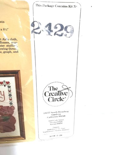 Embroidery Needlecraft Cross Stitch Kit 8x10 A Beary Merry #2429 Bear 1987 NIP - Picture 3 of 5