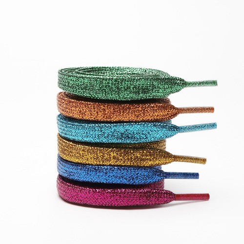 120/110 CM Shiny Flat Shoe Laces Shoelaces Sneakers Sports Kids Adults Bootlace - Picture 4 of 33