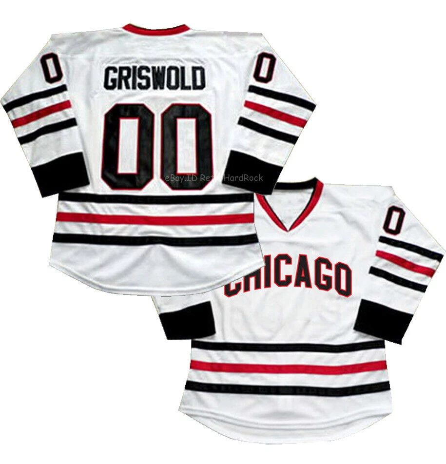 Chicago Blackhawks #00 Hockey Jersey- Clark Griswold Christmas Vacation  Stitched