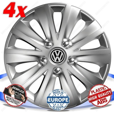 4 COPRICERCHI CALOTTE BORCHIE 16 RUOTE ACTIVE SILVER Dacia Duster