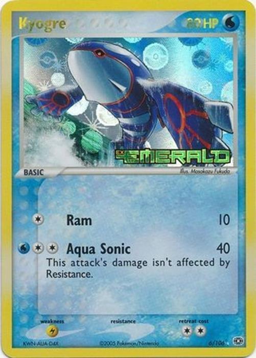 Kyogre - 6/106 - Pokemon EX Emerald Reverse Holo NM