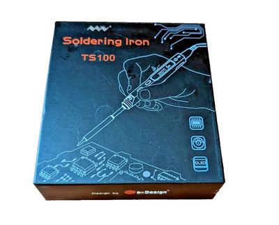 TS100 Digital  Soldering Iron With OLED Display - Conical and Bevel Tips