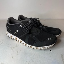 On Cloud Running Shoes Women Size 8.5 Black White Sneakers Swiss Engineering