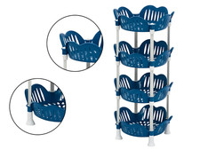 4 Tier Vegetable Fruit Storage Basket Rack Kitchen Utility Organiser Stackable