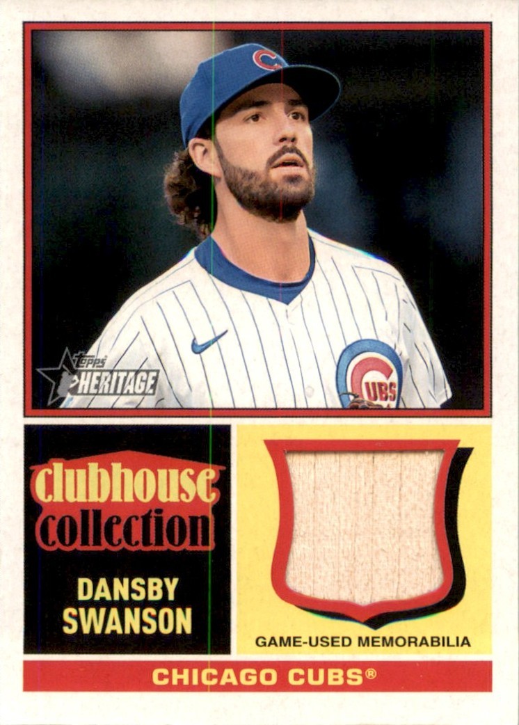 2025 Topps Heritage Clubhouse Collection Relics Dansby Swanson Chicago Cubs #DS