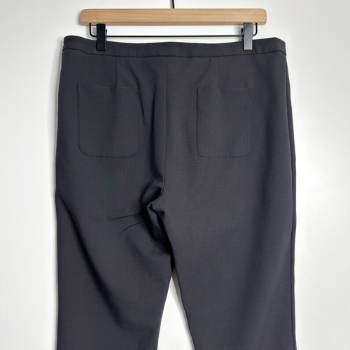THE RESET R Label Dress Pants Flat Front Trousers Tapered Leg Gray size Large - Picture 5 of 8