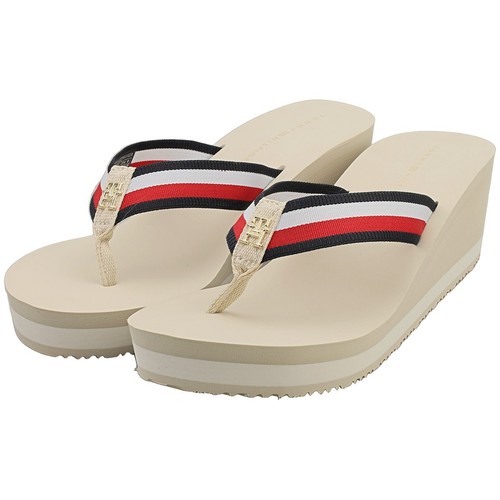 Tommy Hilfiger Corporate Beach Womens Wedge Sandals in Muslin - Picture 8 of 8