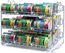 Can Organizer for Pantry - Stackable Can Rack for 36 Cans, Canned Food Storag...