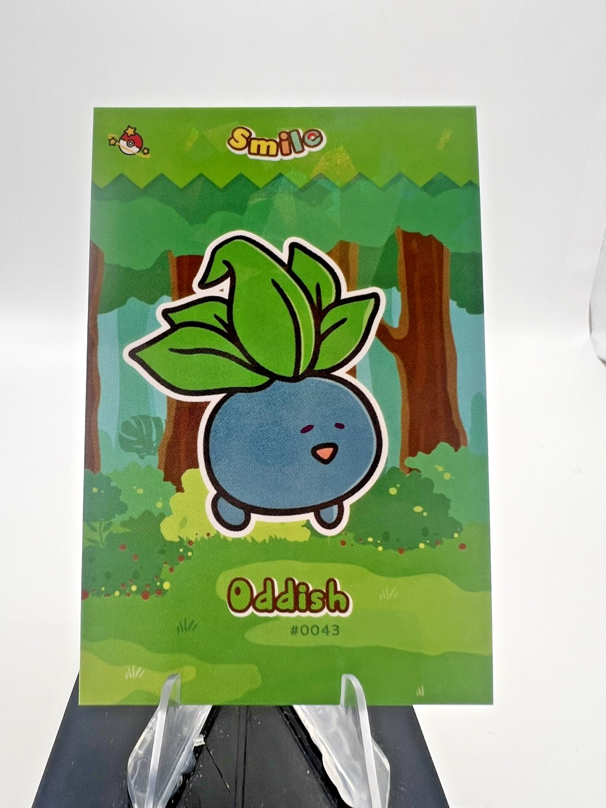 Oddish #43 - Cracked Ice Holo - Smile Card Database- Pokemon