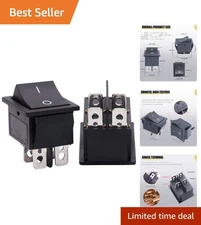 Versatile Mini Rocker Switch Set - 2x ON/OFF for Automotive & Household Use