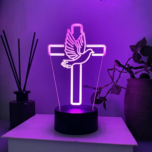 Jesus Cross LED Night Light With USB Cable - Imagen 9 de 15