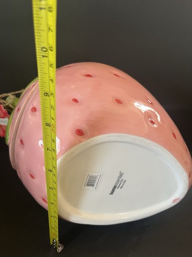 New Hand painted Pink Coookie Jar 121 fl Oz  Quality - Picture 9 of 16