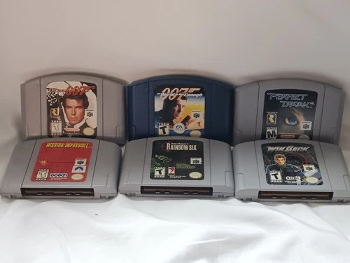 N64 SECRET AGENT GAME LOT!!! 6 GAMES!!! OO7, PERFECT DARK & MORE!!!