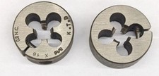 2 Kromhard 5/16"-18 UNC Round Dies 1" OD Screw Adjustable Die Carbon Steel USA