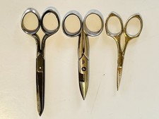 Curated Lot Vintage High Quality Sewing and Embroidery Scissor Trio