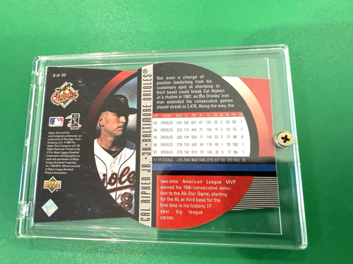 1998 Upper Deck Unparalleled Cal Ripken Jr. Die-Cut #8 Baltimore Orioles - Picture 6 of 8