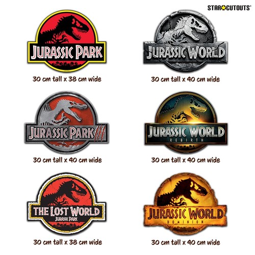 Jurassic World Rebirth Room Decor and Party Decoration Pack 6 Double Sided Logos - Picture 2 of 3
