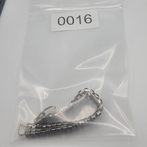 Vintage weißes Armband Rauch Strass 6,5" - Bild 13 von 13