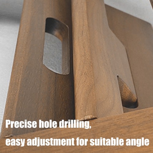 Adjustable Walnuts Laptop Stand Ergonomic Height Adjustable Ventilated Wooden - Afbeelding 5 van 8