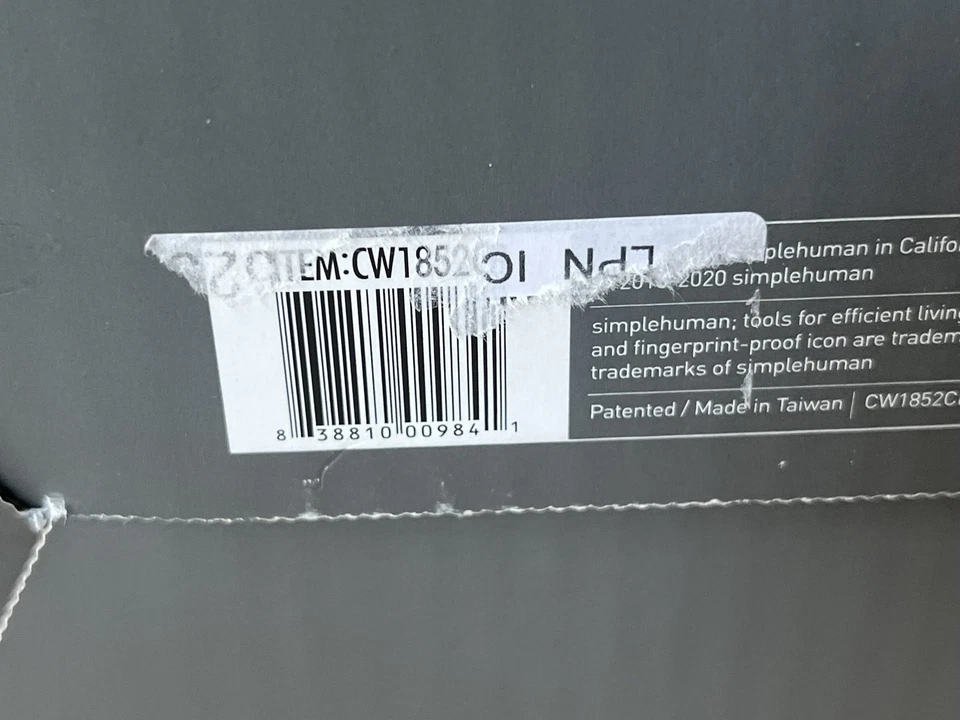 Simplehuman runder Treteimer 4,5 L Edelstahl - Bild 4 von 4