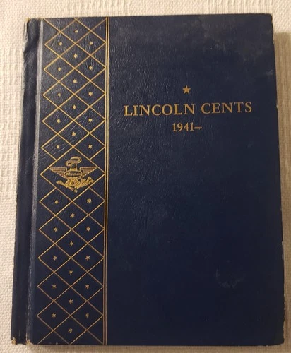 Whitman 1941-1974 Lincoln Cent Album 87 Coins  Circulated
