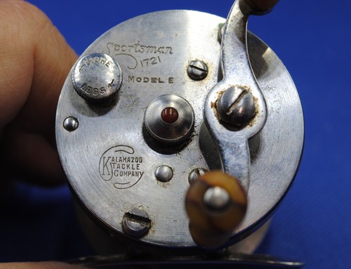 VINTAGE KALAMAZOO TACKLE CO. "SPORTSMAN" No. 1721 Model E GIESSROLLE ~ FUNKTIONIERT! - Bild 3 von 4