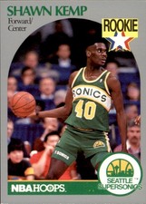 1990-91 Hoops #279 Shawn Kemp RC Seattle SuperSonics