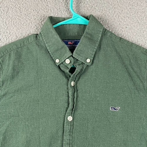 Camisa Vineyard Vines Calce Ajustado Ballena Abotonada Para Hombre Verde Mediana - Imagen 4 de 7