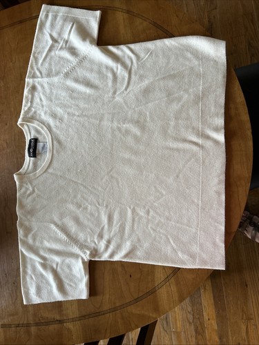sag harbor Woman Sweater Size 2X Cream With Beading - Picture 8 of 9