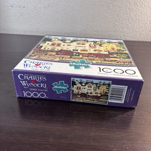 Charles Wysocki Derby Square 1000 PC Puzzle Used Complete Buffalo Games - Picture 9 of 9