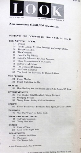 LOOK MAGAZINE 25 OCTOBER 1960 NEW CARS FOR 1961 - VINTAGE - Picture 4 of 10