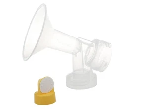 Une unité de tète avec vanne et membrane pour les pneus-lait Medela;